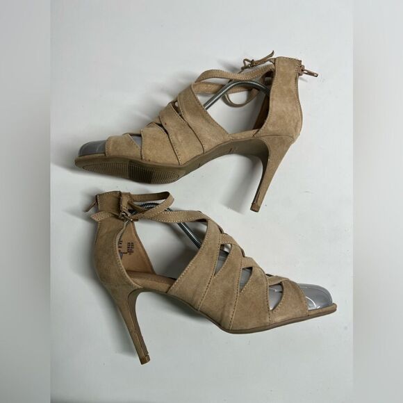 Christian Siriano  Bohemian Beige Heels Size 8,5 - Picture 5 of 9